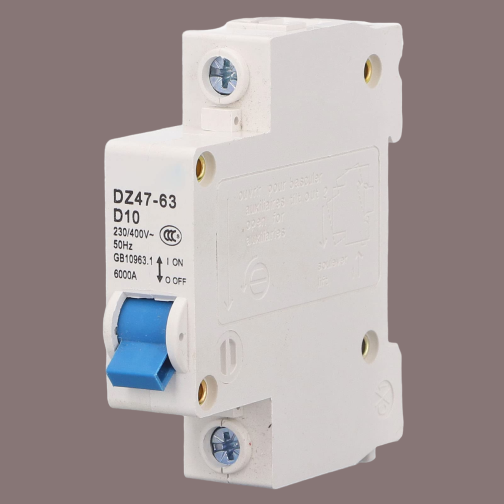 TOMZN DZ47‑63 , Miniature Circuit Breaker 1P 10A DIN Rail Mount 230V 400V