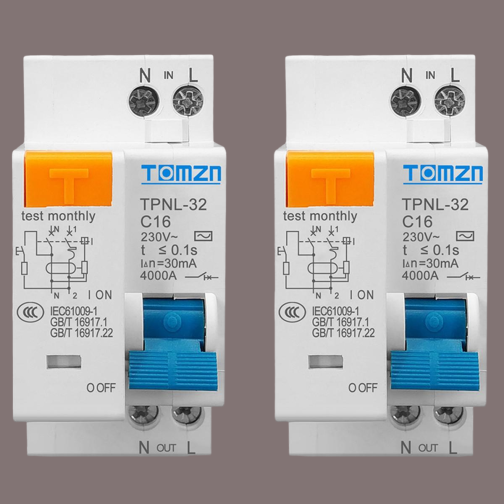 TOMZN RCBO TPNL-32 Residual Current Circuit Breaker