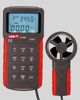 UNI T UT361 Anemometer Wind Temperature Wind Speed and Wind Capacity Meter