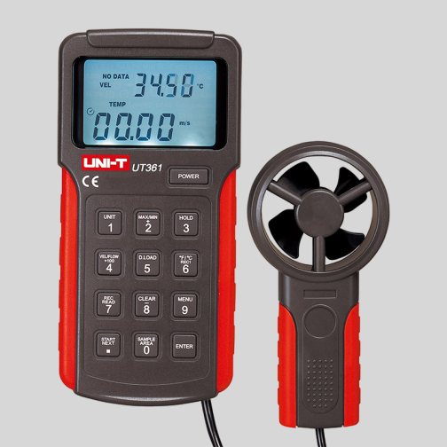 UNI T UT361 Anemometer Wind Temperature Wind Speed and Wind Capacity Meter