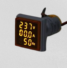 Digital 3 in 1 AC Ammeter, Voltmeter, Hz 22mm Digital Led Lamp Indicator