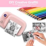 GlobalCrown Instant Camera for Kids,Camera Instant Print 3.5 Inch Screen Video